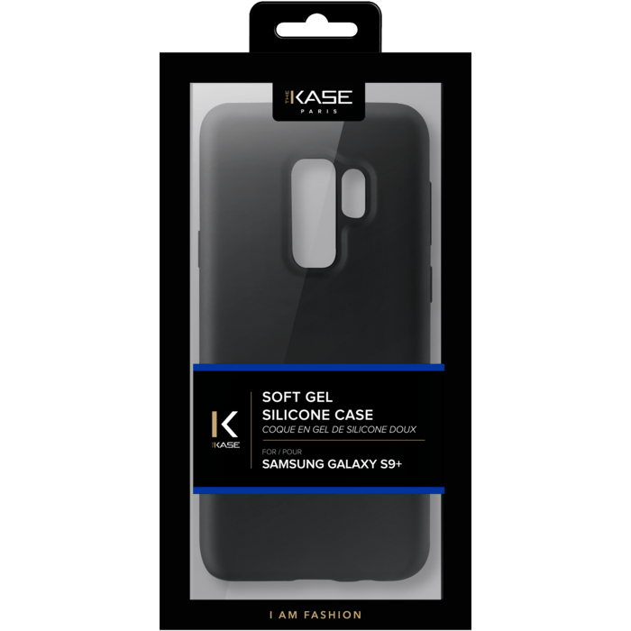 Coque en Gel de Silicone Doux pour Samsung Galaxy S9+, Noir satin