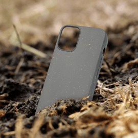 Coque antibact&eacute;rienne vegan bio 100 % z&eacute;ro d&eacute;chet pour Apple iPhone 12/12 Pro, Gris Lave
