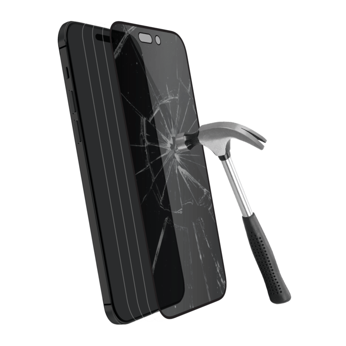 Protection d'écran Privée en verre trempé (100% de surface couverte) pour Apple iPhone 14 Pro Max, Noir