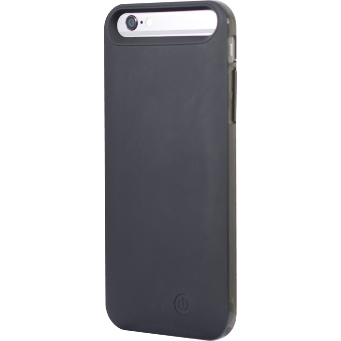 MFi certifi&eacute; Coque Baterie 2400mAh pour Apple iPhone 6/6s, Noir Mate (3 bumpers inclus)