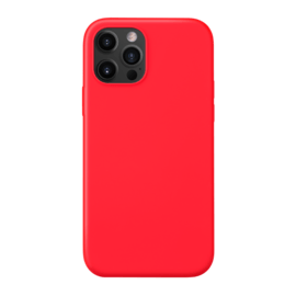 (O) Coque antichoc en gel de silicone doux pour Apple iPhone 12 Pro Max, Rouge Ardent
