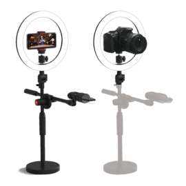 Anneau Lumineux Selfie à LED & Microphone