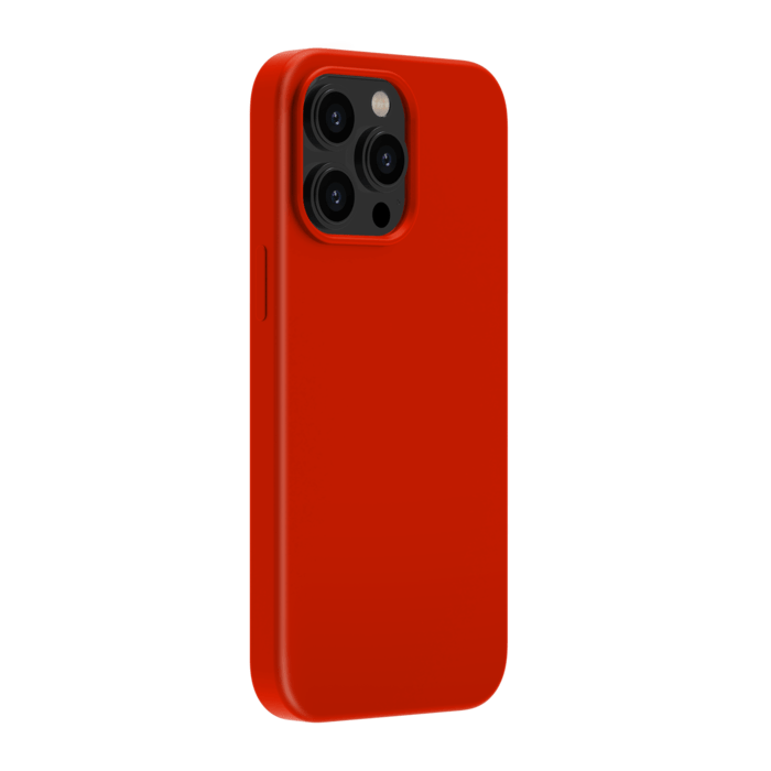 Coque antichoc en gel de silicone doux pour Apple iPhone 14 Pro Max, Rouge Ardent