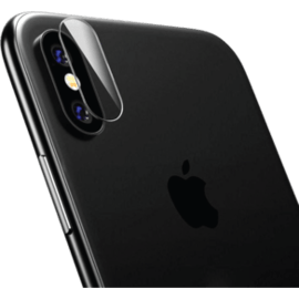 Protection arri&egrave;re en verre tremp&eacute; bord &agrave; bord incurv&eacute; (avec protecteur objectif cam&eacute;ra) pour Apple iPhone X, Noir