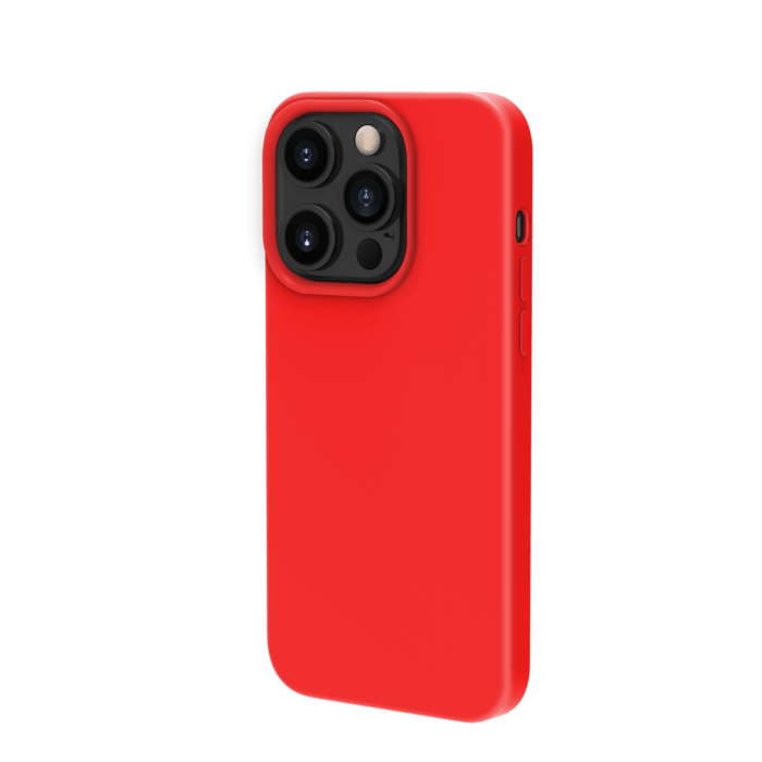 Coque antichoc en gel de silicone doux pour Apple iPhone 13 Pro, Rouge Ardent