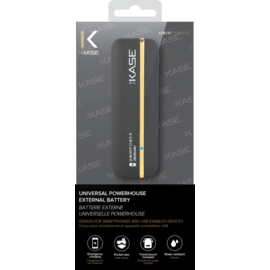 PowerHouse Universelle batterie externe, 2600 mAh, Noir