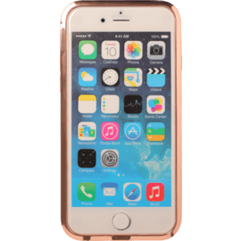 Bumper classique pour Apple iPhone 6/6s, contours strass, Or rose
