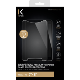 Protection d'écran premium en verre trempé universel pour tablette (7-8 pouces)