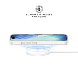 Coque hybride &eacute;tincelante invisible GEN 2.0 83% de plastique recycl&eacute; pour Apple iPhone 17, Transparente