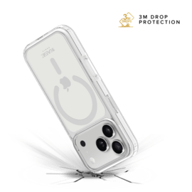 Coque antibact&eacute;rienne antichoc magn&eacute;tique invisible Fabriqu&eacute; Avec du 75% Plastique Recycl&eacute; pour Apple iPhone 17 Pro, Transparente