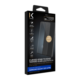Protection d'&eacute;cran en verre tremp&eacute; Bord &agrave; Bord Incurv&eacute; pour Samsung Galaxy S20 Ultra, Noir