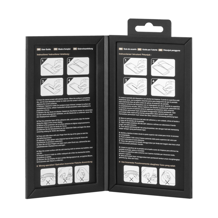 Protection d'&eacute;cran en verre tremp&eacute; (60% verre tremp&eacute; recycl&eacute;) pour Apple iPhone 12/12 Pro, Noir