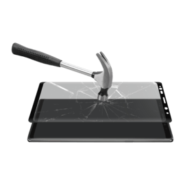 Protection d’écran élite en verre trempé bord à bord incurvé pour Samsung Galaxy Note 9, Noir