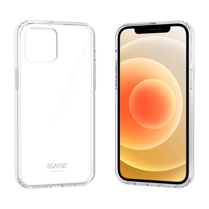 Coque antibact&eacute;rienne hybride invisible pour iPhone 12 mini, Transparente