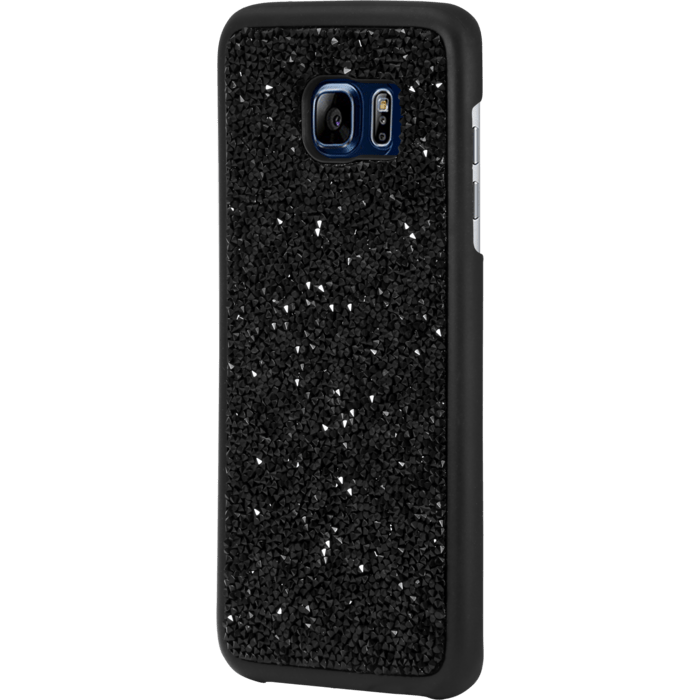 Coque Bling Strass pour Samsung Galaxy S7 Edge, Minuit Noir