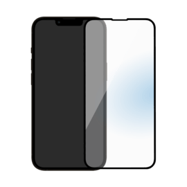 Protection d’écran antibactérienne en verre trempé ultra-résistant (100% de surface couverte) pour Apple iPhone 14, Noir