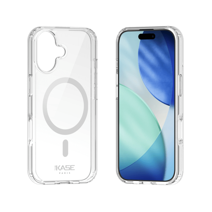Coque Antibact&eacute;rienne Antichoc Magn&eacute;tique Invisible Fabriqu&eacute; Avec du 75% Plastique Recycl&eacute; pour Apple iPhone 17, Transparente
