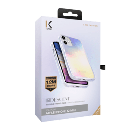 Coque hybride invisible iridescente pour Apple iPhone 12 mini, Iridescente