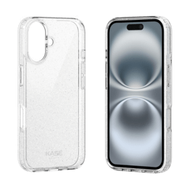 Coque hybride &eacute;tincelante invisible GEN 2.0 83% de plastique recycl&eacute; pour Apple iPhone 16, Transparente