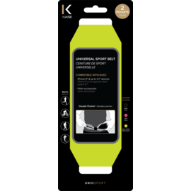 Ceinture de Sport Universelle avec 2 poches, Noen jaune