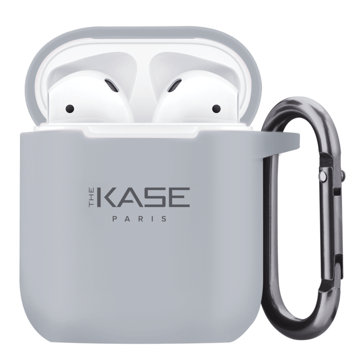 Coque Apple AirPods en gel de silicone doux, Gris sid&eacute;ral