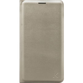 Etui &agrave; clapet pour Samsung Galaxy S6 Edge Plus, Or