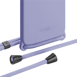 Coque en gel de silicone doux en bandouli&egrave;re pour Apple iPhone 12/12 Pro, Violet