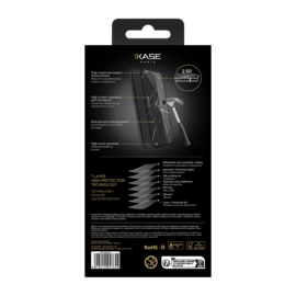 Protection d'&eacute;cran en verre tremp&eacute; (100% de surface couverte) pour Apple iPhone 15 Pro Max, Noir