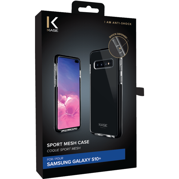 Coque Sport Mesh pour Samsung Galaxy S10+, Noir de jais