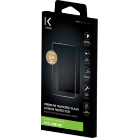 Protection d'&eacute;cran premium en verre tremp&eacute; pour HTC One M9, Transparent