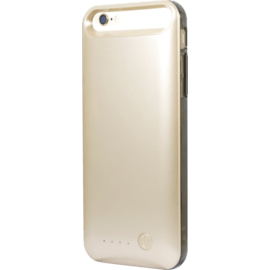 MFi certifié Coque Baterie 2400mAh pour Apple iPhone 6/6s, Doreé (3 bumpers inclus)