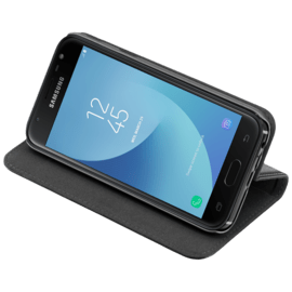 Étui et Coque slim magnétique 2-en-1GEN 2.0 pour Samsung Galaxy Galaxy J3 (2017), Noir (v. EU/Asie - J330FDS & J330GDS)