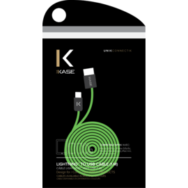 C&acirc;ble Lightning Plat vers USB (1m), Vert Pomme