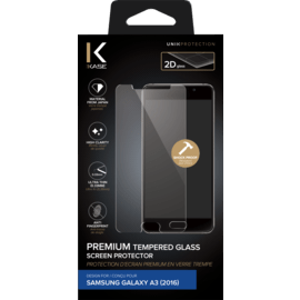 Premium Tempered Glass Screen Protector for Samsung Galaxy A3(2016), Transparent