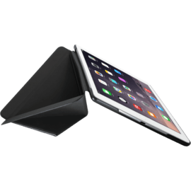 Origami Coque clapet Multi-position pliable pour Apple iPad Air 2, Noir Satin