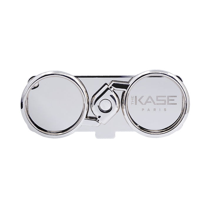 Double Anneaux Accroche & Support Smartphone, Barre M&eacute;tallique Argent&eacute;e