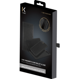 &Eacute;tui et Coque slim magn&eacute;tique 2-en-1 pour Apple iPhone 6 Plus/6s Plus/7 Plus/8 Plus, Noir