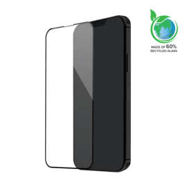 Protection d'écran en verre trempé (60% verre trempé recyclé) pour Apple iPhone 13/ 13 Pro/ 14, Noir