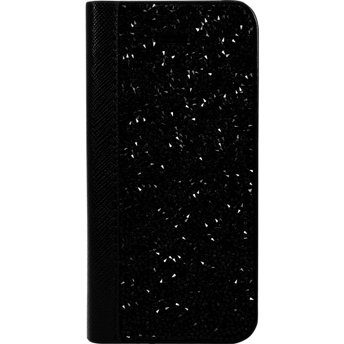 Coque Clapet Bling Strass pour Apple iPhone 5/5s/SE, Minuit Noir