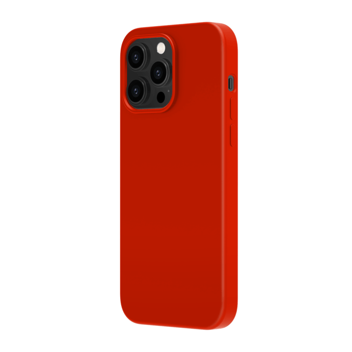 Coque antichoc en gel de silicone doux pour Apple iPhone 14 Pro Max, Rouge Ardent