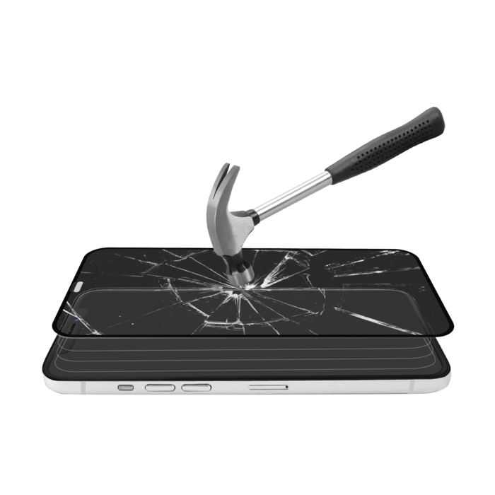 Proteggi schermo antibatterico curvo da bordo a bordo ad alta resistenza in vetro temperato per Apple iPhone XR/11, nero