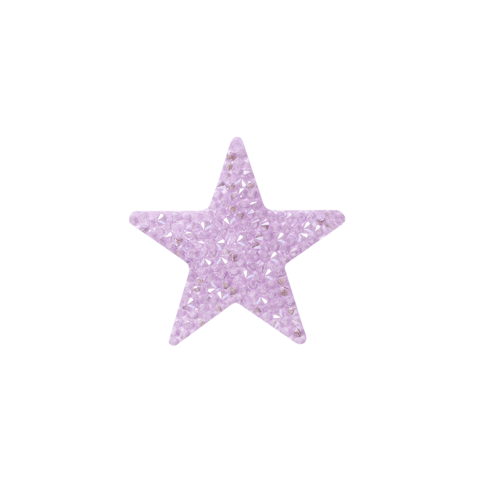Sticker cristaux Swarovski® à roche ultra fine, Étoile rose vintage
