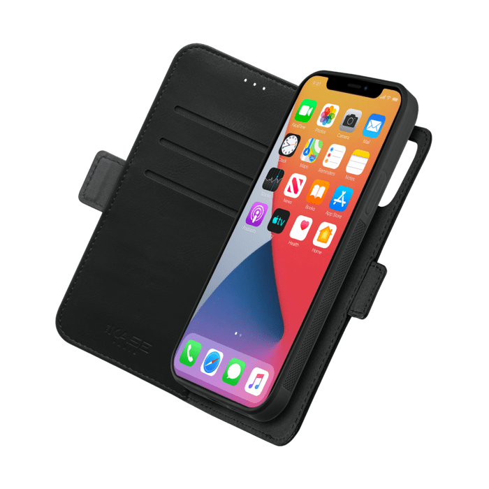 Etui & Coque robuste magn&eacute;tique 2-en-1 pour iPhone Apple  12/12 Pro, Noir Onyx