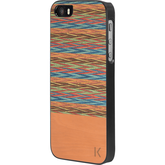 Coque bois pour Apple iPhone 5/5s/SE, Browny Check