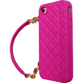 Case Case for Apple iPhone 4/4S, silicone-padded Handbag, Pink
