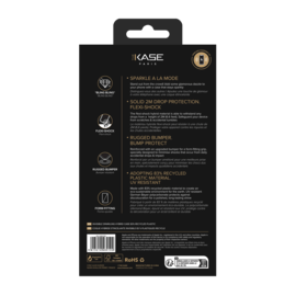 Coque hybride &eacute;tincelante invisible GEN 2.0 83% de plastique recycl&eacute; pour Apple iPhone 15 Pro, Transparente