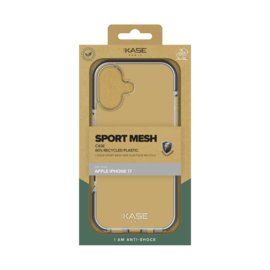 Coque Sport mesh pour 60% de plastique recycl&eacute; Apple iPhone 17, Noir