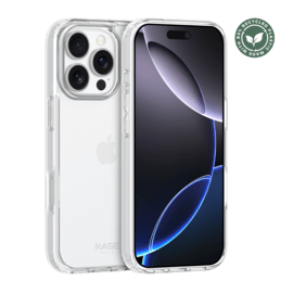 Coque hybride invisible fabriqu&eacute;e &agrave; 83 % de plastique recycl&eacute; pour Apple iPhone 16  Pro, transparente