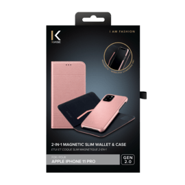 &Eacute;tui et Coque slim magn&eacute;tique 2-en-1 GEN 2.0 pour Apple iPhone 11 Pro, Or gold