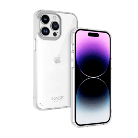 Coque antibact&eacute;rienne antichoc hybride invisible pour Apple iPhone 14 Pro Max, Transparente